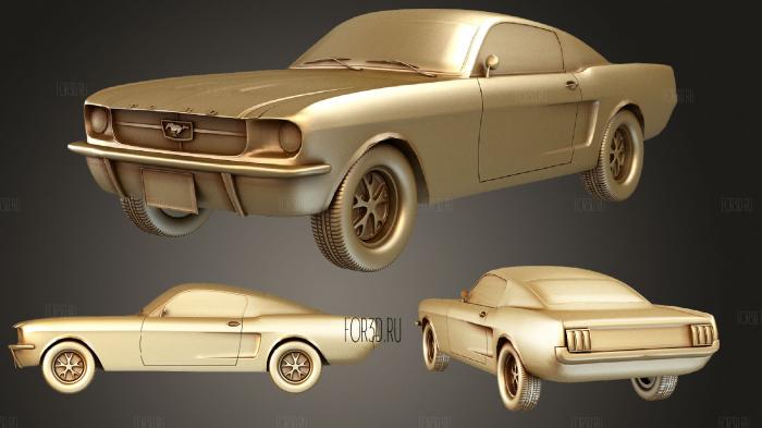 Ford Mustang (3) 3d stl модель для ЧПУ